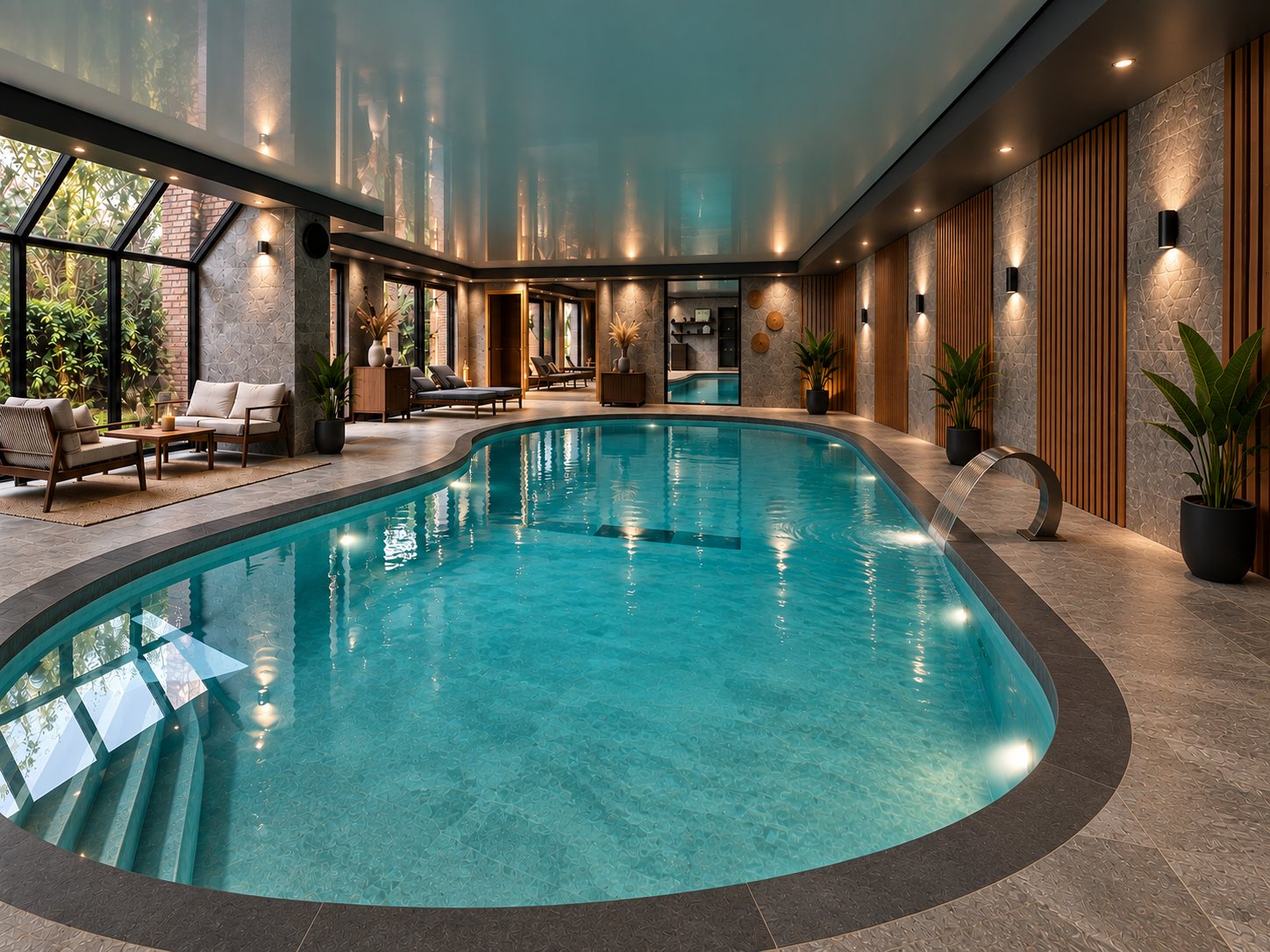 La piscine intérieure de l'Espace Zen'ing
